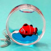 Keyring Liquid Round Fish